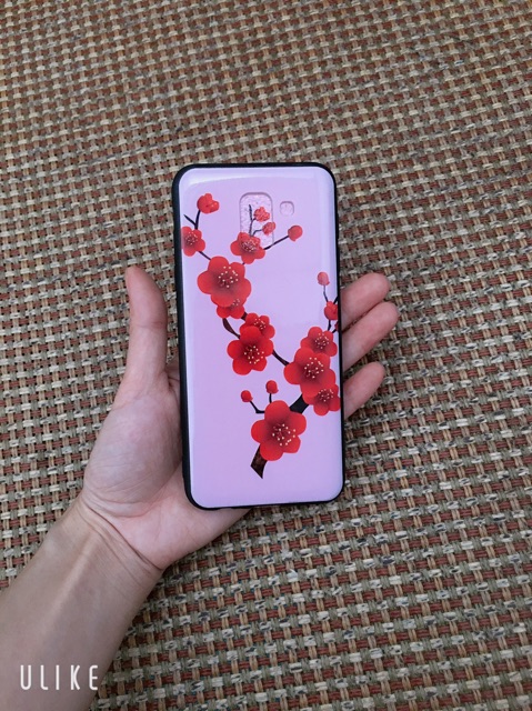 Ốp sam sung J6 (2018) Hoa Đào đỏ
