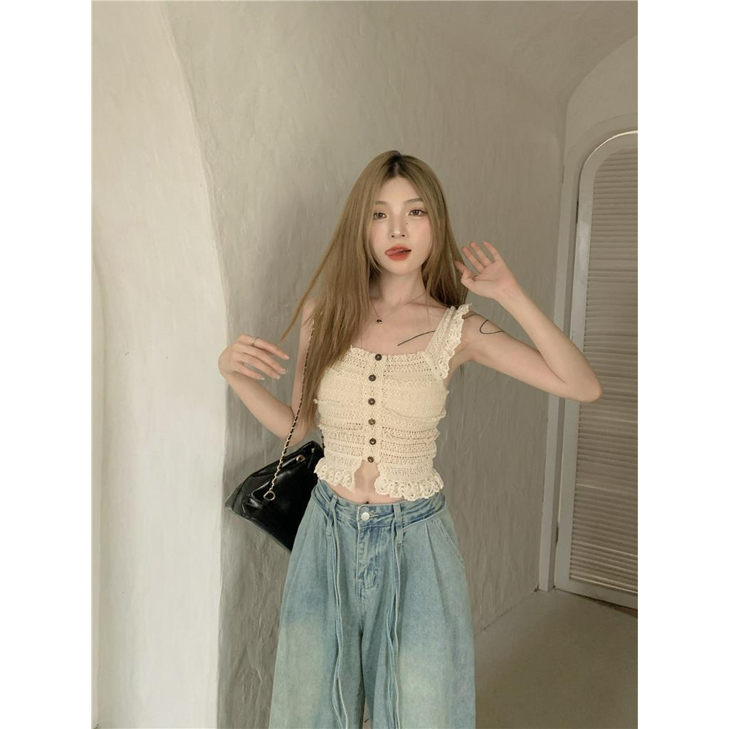 Áo Hai Dây Phối Dây Thắt Xếp Ly Thời Trang Mùa Hè 63549