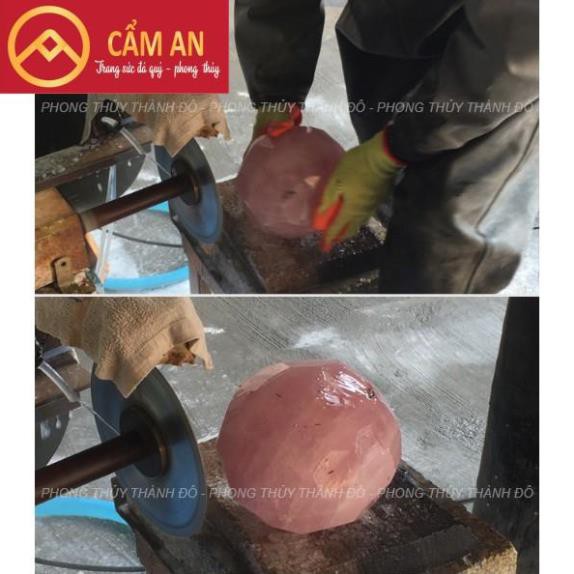 Quả Cầu Phong Thủy T.A Hồng mạng THỔ và HỎA nặng 5 Kg, Đường Kính 15 cm [XẢ KHO 5 Kg] - Phong thủy Cẩm An