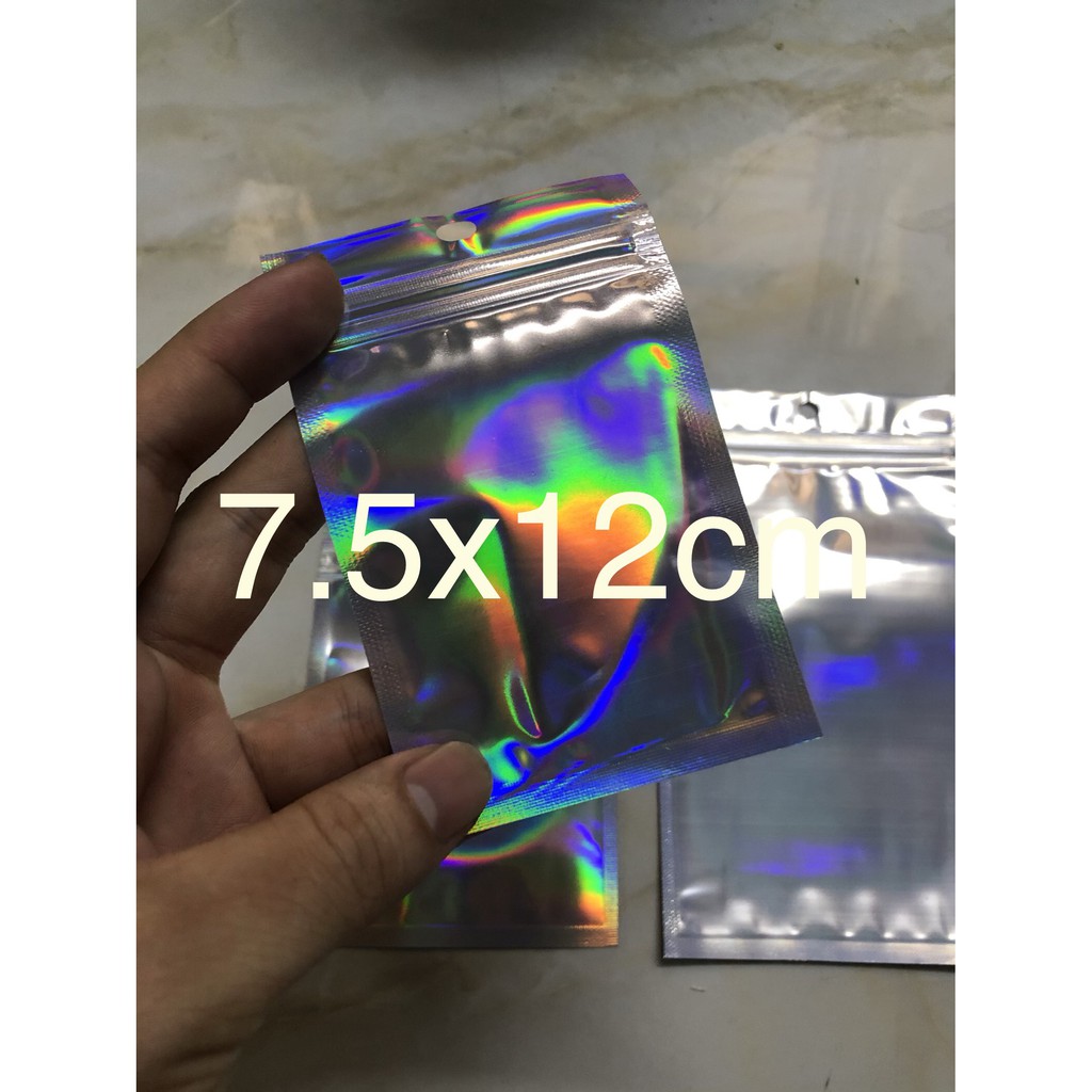 [CÓ SẴN] Túi zip hologram đựng đồ tiện dụng - Túi có khóa, nhiều size, nhiều màu để lựa chọn