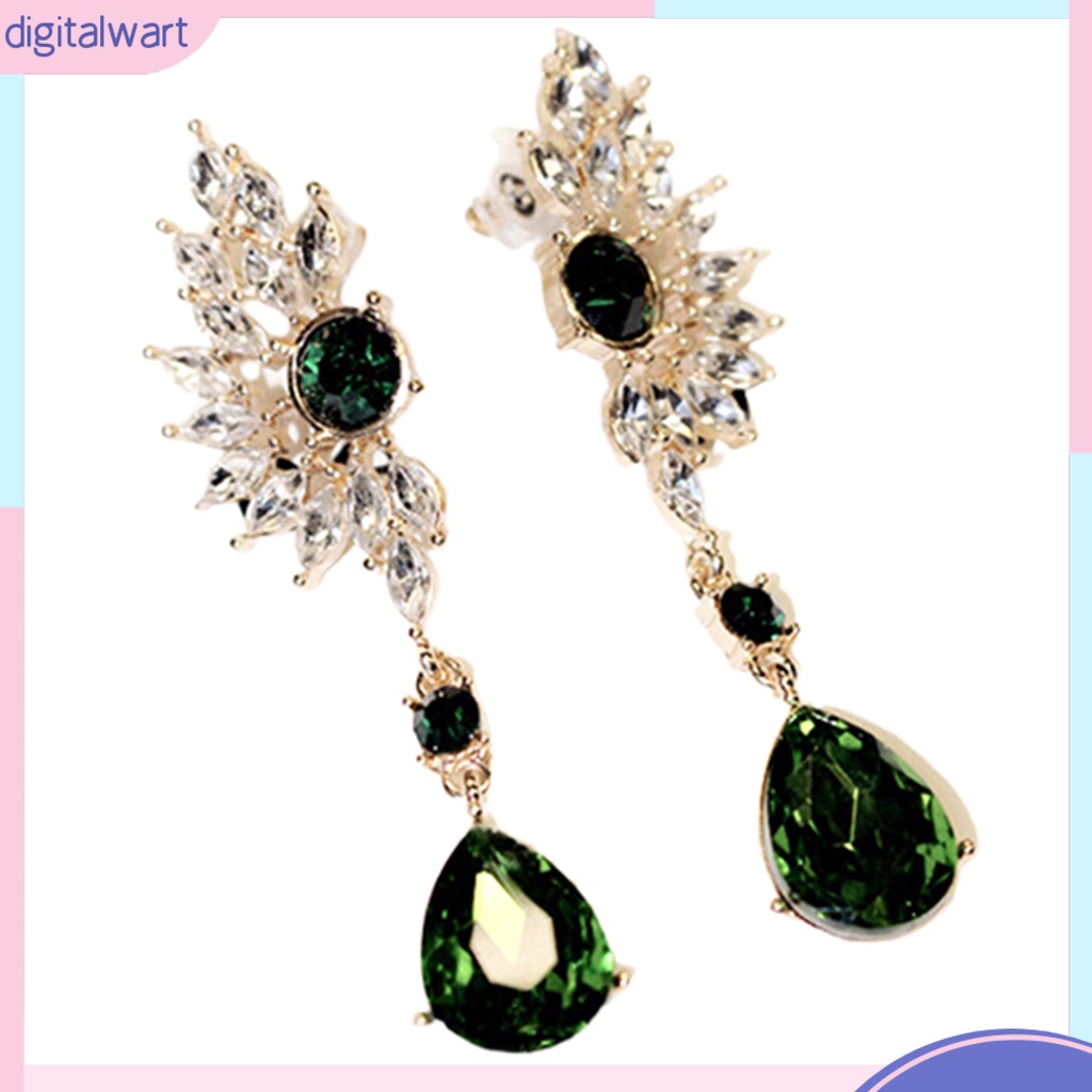 Đôi Khuyên Tai Dáng Dài Hình Đôi Cánh Đính Đá Thời Trang Dành Cho Nữ