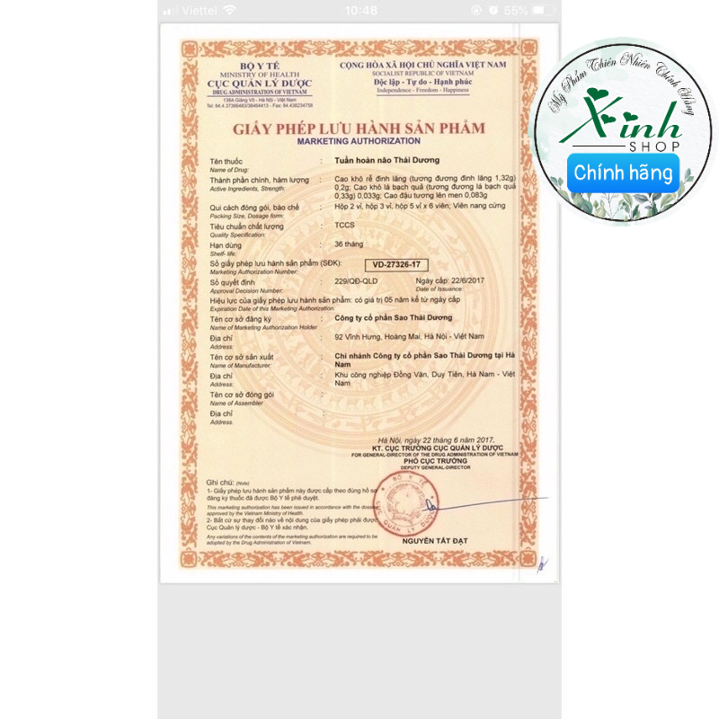 Xịt họng vinaho sao thái dương hộp 20ml chính hãng