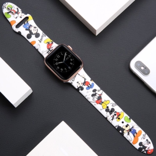 Dây cao su hình disney dễ thương dành cho Apple Watch