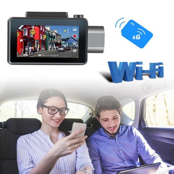 Camera hành trình thương hiệu cao cấp Phisung Android 4G, Wifi, 3 inch: K11 Plus đọc biển báo giao thông