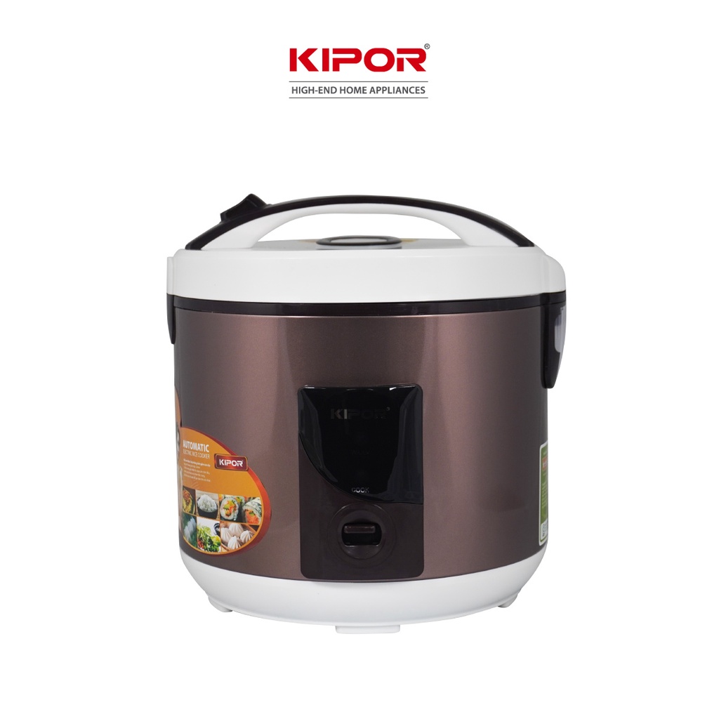 Nồi cơm điện KIPOR KP-25918 - 1.8L - Phủ chống dính HOÀNG KIM, Nồi cơm có tặng kèm vỉ hấp - Bảo hành tại nhà 12 tháng