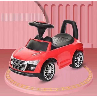 Xe chòi chân ô tô phát nhạc và đèn cho bé. Xe đẩy chân 4 bánh có cốp đựng đồ chơi