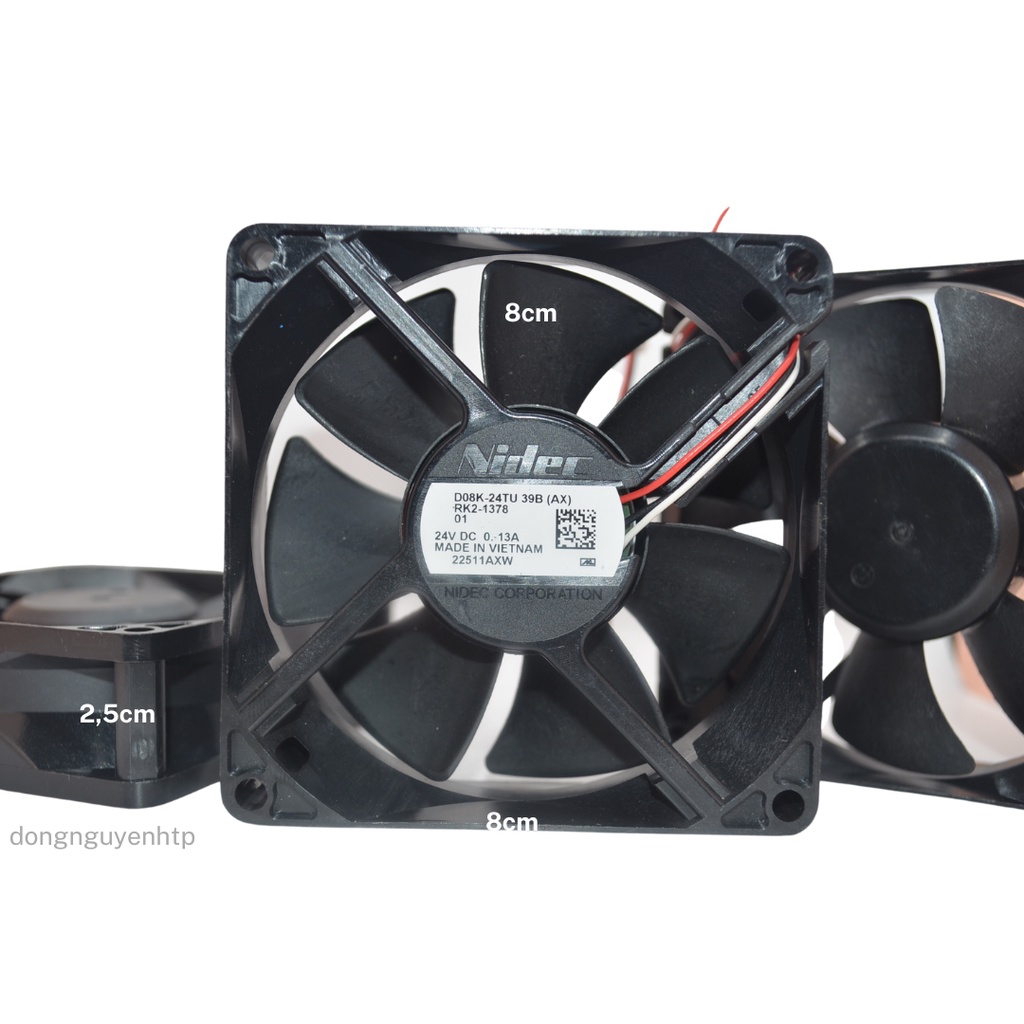 Quạt Tản Nhiệt 24v 0,13A 8x8x2,5 Nidec Chính Hãng