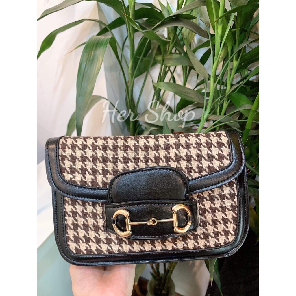 Túi đeo chéo nữ họa tiết kẻ ziczac giá rẻ thời trang đi chơi TX062