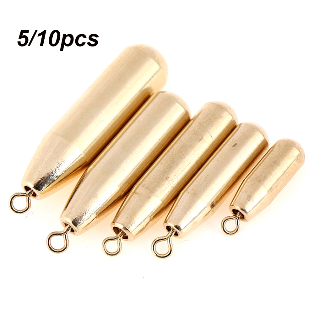 MUVAKO Bộ 5/10 Chì Câu Cá Tạo Thêm Trọng Lượng Cho Dây Câu Cá Chuyên Nghiệp Bằng Chất Liệu Đồng