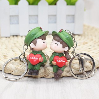 Bộ 2 móc khóa mô phỏng hình lính quân đội xinh xắn