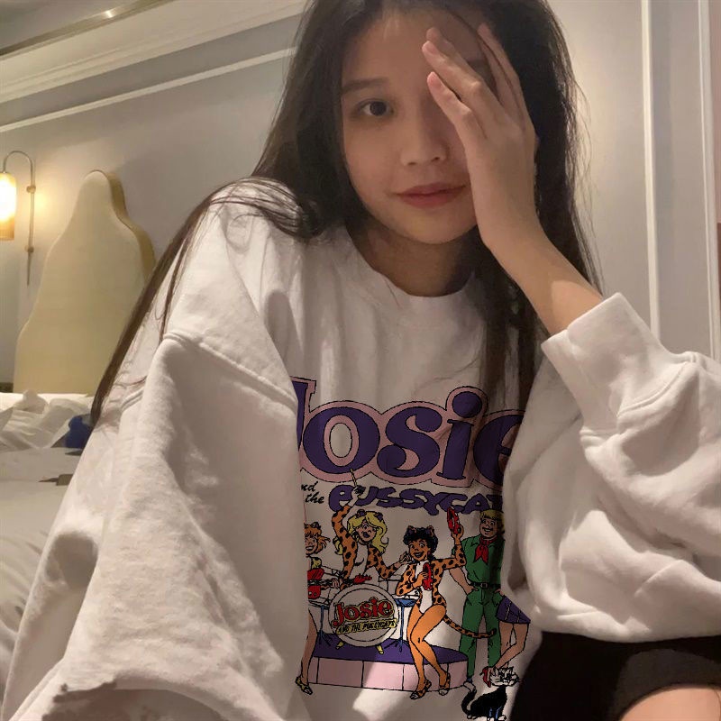 Áo Sweater Dài Tay Dáng Rộng Thời Trang Retro Hàn Quốc Dành Cho Nữ