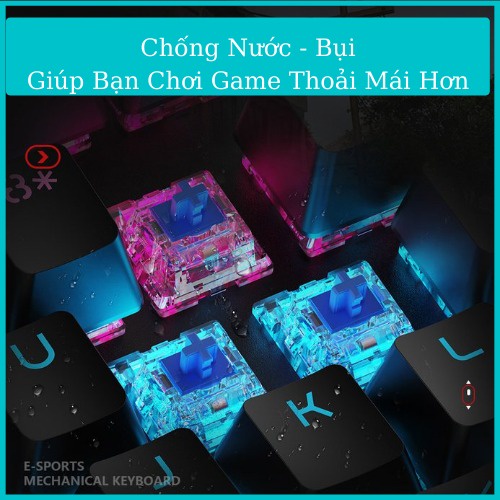 Bàn Phím Cơ Gaming Cao Cấp K1000 FULL LED RGB Có Kê Tay, Bàn Phím Máy Tính Có Blue Switch Gõ Cực Đã Cho Laptop, PC