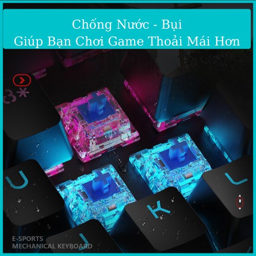 Bàn Phím Cơ Gaming Cao Cấp K1000 FULL LED RGB Có Kê Tay, Bàn Phím Máy Tính Có Blue Switch Gõ Cực Đã Cho Laptop, PC