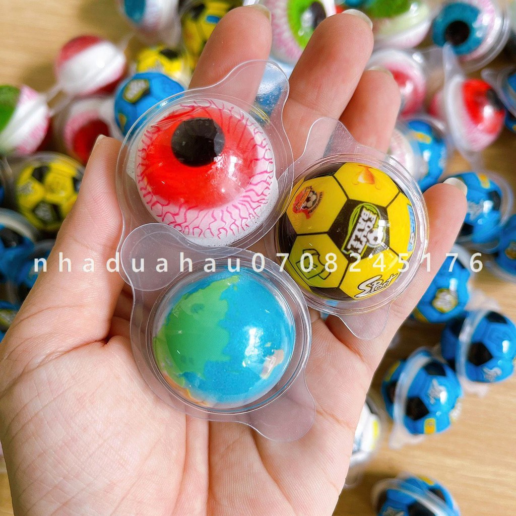 Lẻ một viên kẹo dẻo hình con mắt/ hình trái đất Maorli Hongkong viên lớn 15g | BigBuy360 - bigbuy360.vn