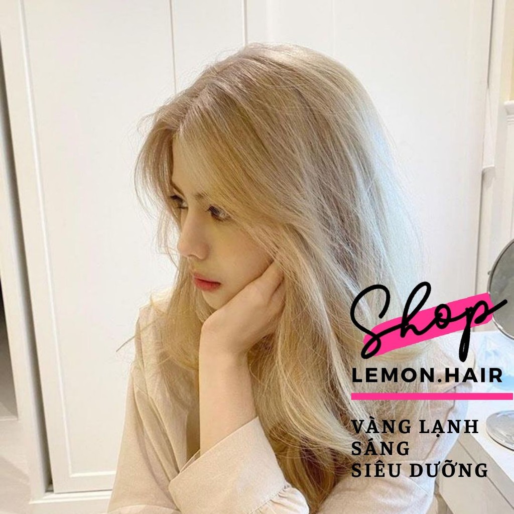 thuốc nhuộm tóc vàng lạnh sáng + tặng oxy trợ dưỡng - lemon.hair