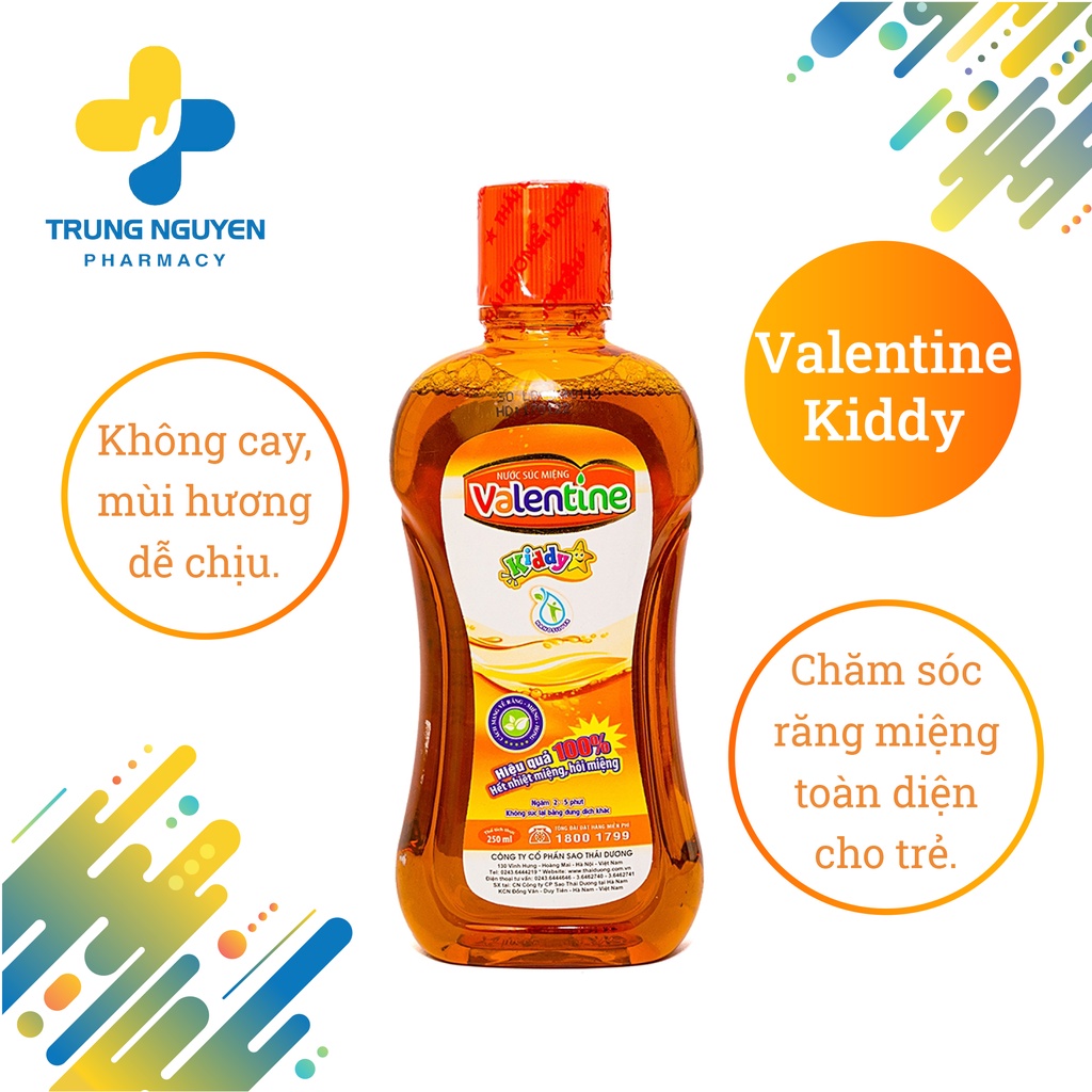 Nước súc miệng trẻ em Valentine Kiddy (250ml)