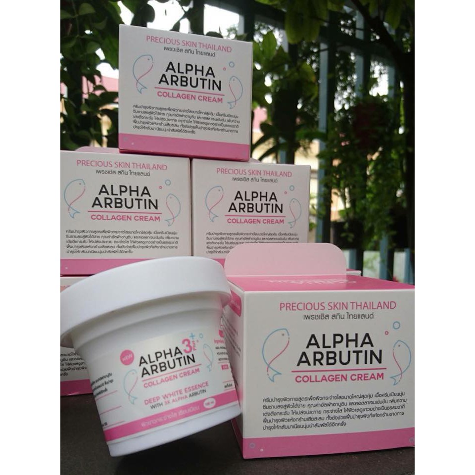 Kem Kích Trắng Da Alpha Arbutin Collagen Cream 3+ Plus Deep White Essence