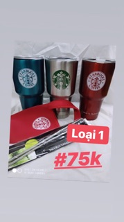 Cốc giữ nhiệt starbucks LOẠI 1( Tặng túi và bộ ống hút)