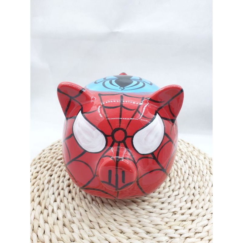 [ GIÁ TẬN XƯỞNG ] Lợn heo sứ tiết kiệm họa tiết người nhện Spider Man hoạt hình - 3 size lựa chọn - Gốm sứ cao cấp