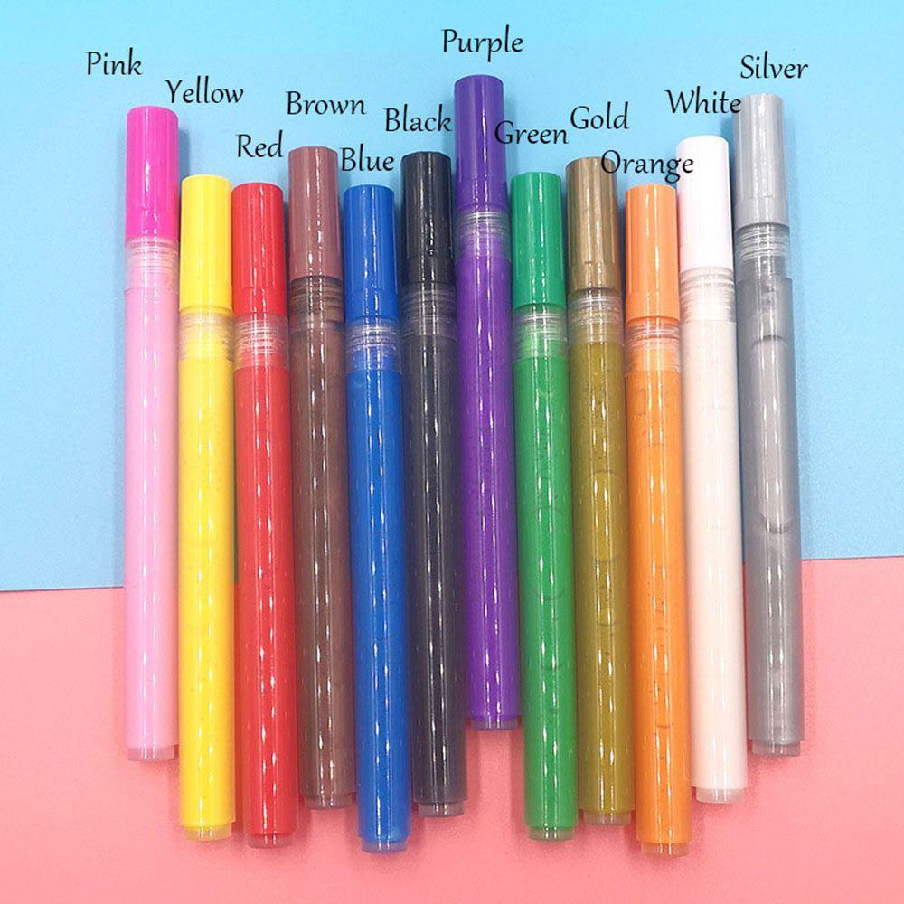 Set 12 Cọ Vẽ Móng Nghệ Thuật DIY Màu Sắc Đẹp Mắt