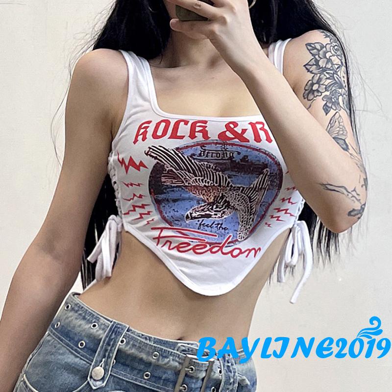 Áo Croptop Không Tay In Họa Tiết Động Vật Thời Trang Mùa Hè Dành Cho Nữ