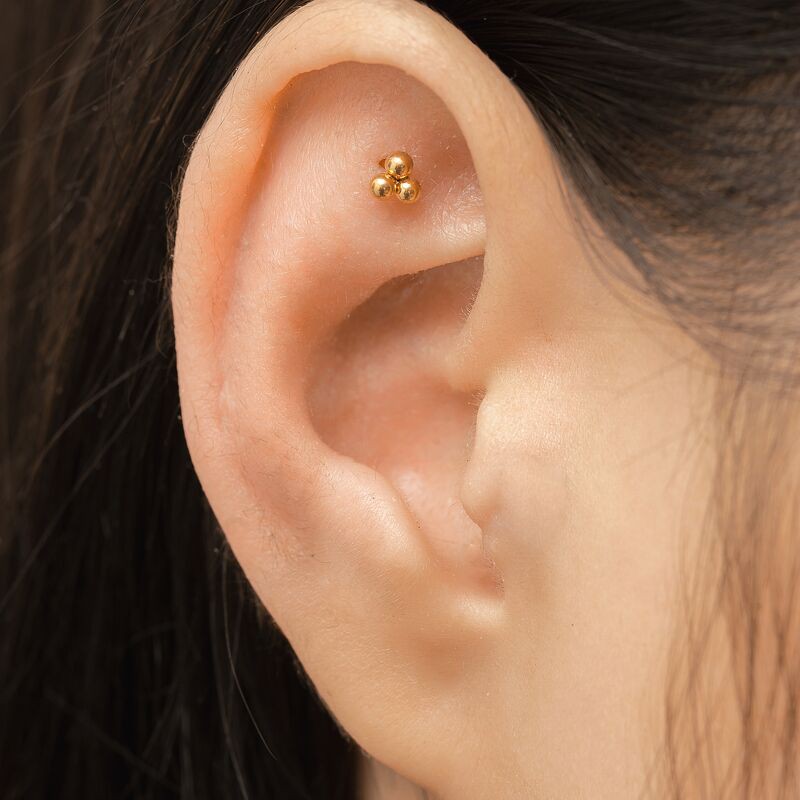 Khuyên tai basic THREE MARBLES EARRING ( giá 1 chiếc)