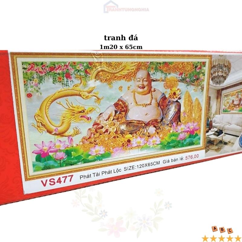 Tranh đính đá phật di lạc 90cm x 60m - 1m20 x 65cm