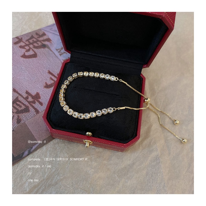 Vòng đeo tay YeYi đính đá zircon siêu lấp lánh có thể điều chỉnh thời trang mùa thu sang trọng cho nữ