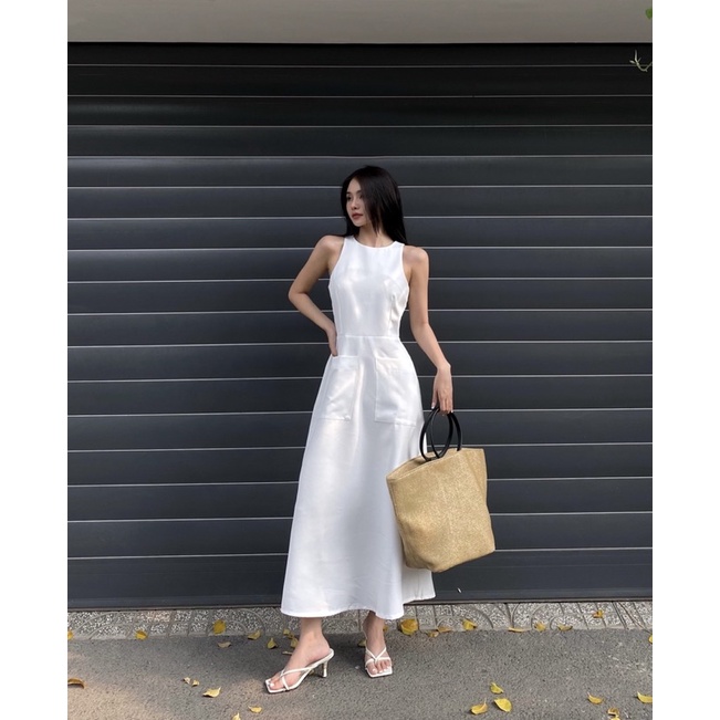 SAP-Đầm dài hai túi không tay | BigBuy360 - bigbuy360.vn