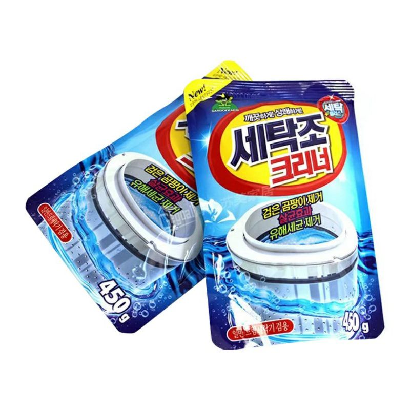 Gói 450Gr bột tẩy lồng máy giặt hàn quốc