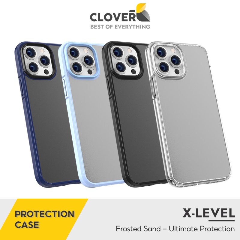 Ốp Lưng Nhám Viền Màu X-level Frosted Sand Chống Rơi Chống Sốc Khống Bám Vân Tay Bảo Vệ Camera Cho Ip 11 12 13 Pro Max