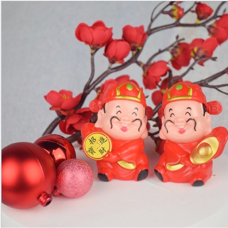 Combo 3 ông thần tài trang trí bánh kem, tiểu cảnh trang trí nhà cửa, topper cake