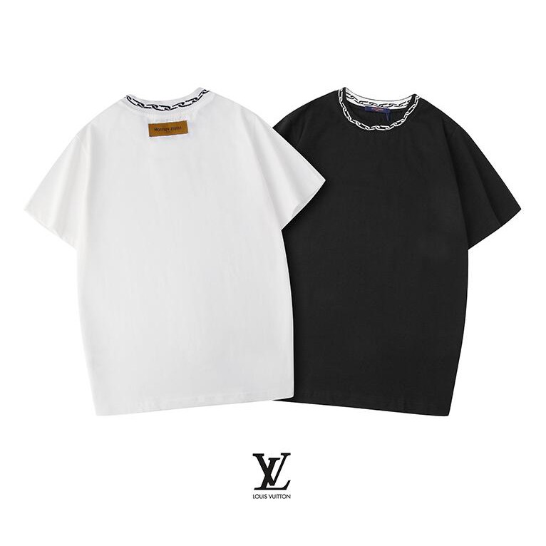 Áo Thun Unisex Tay Ngắn In Hình Lv Sang Trọng