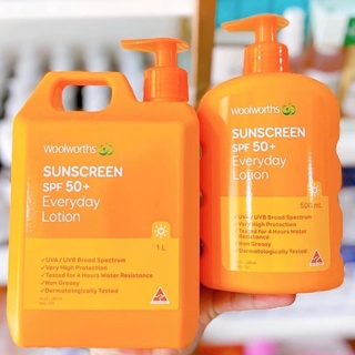 [Bill Úc] Can chống nắng Everyday Woolworths 500ml - 1000ml