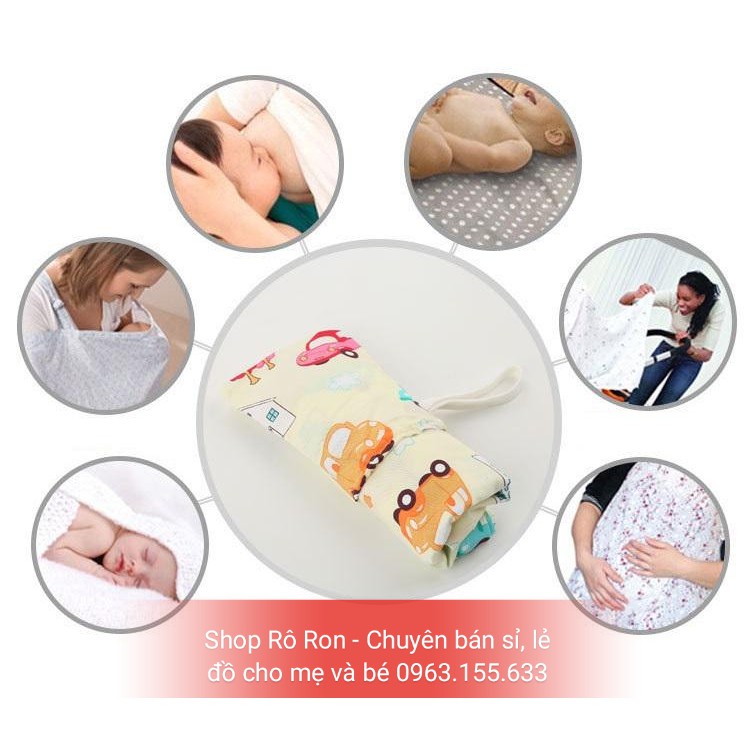 Khăn choàng che bú - Khăn che bụi cho bé - Shop Rô Ron