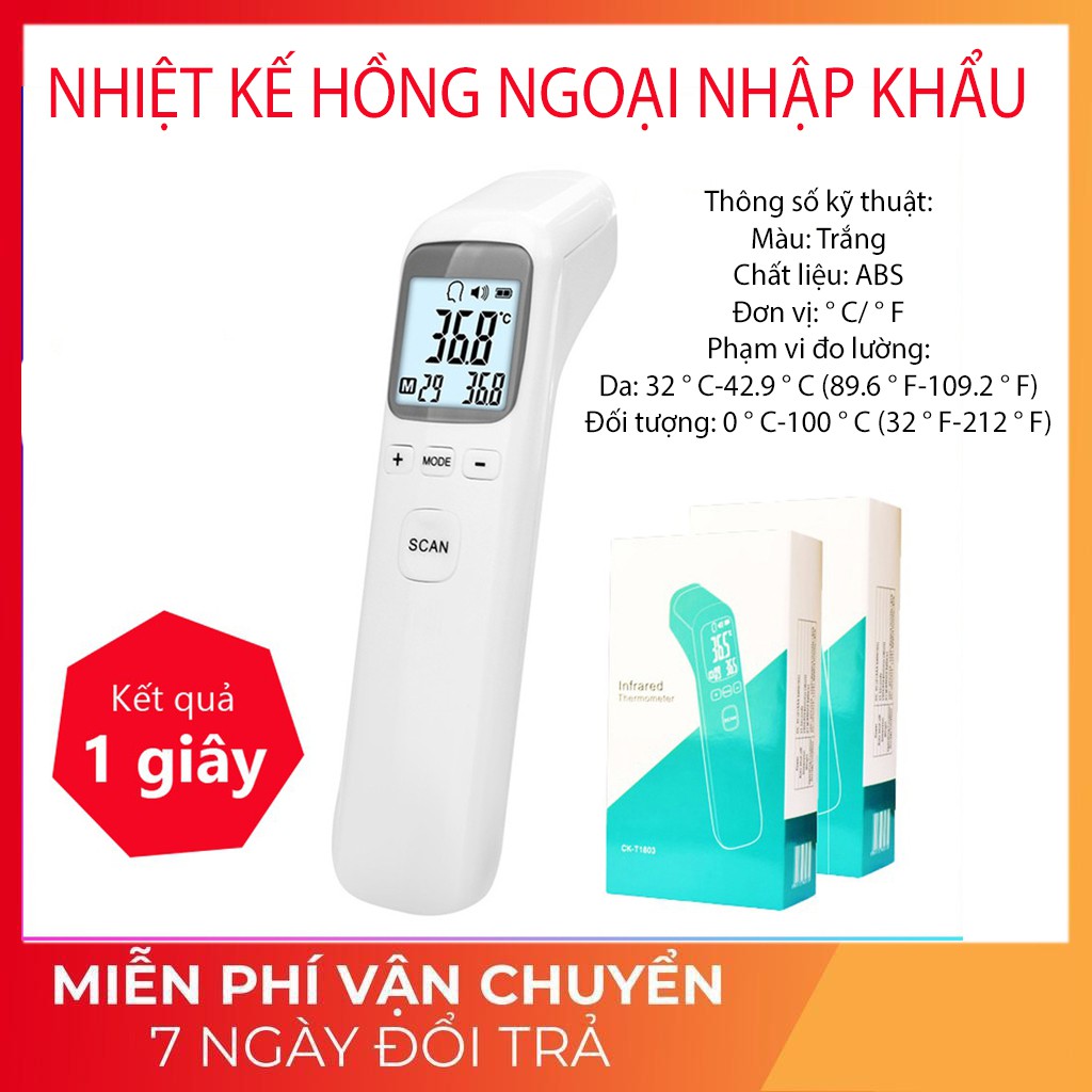 Nhiệt kế hồng ngoại INFRARED CK-T1803 dễ dàng sử dụng cho cả gia đình