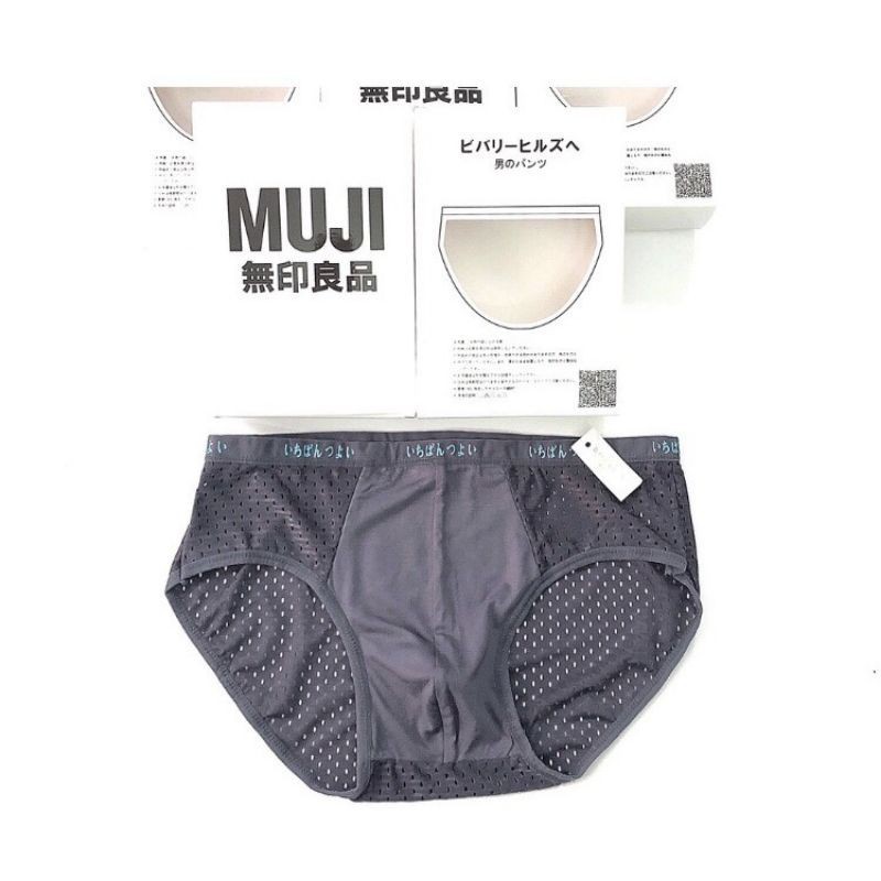 Quần lót nam tam giác Muji nhật lưới thông hơi thoáng khí kháng khuẩn (kho chuyên sỉ)