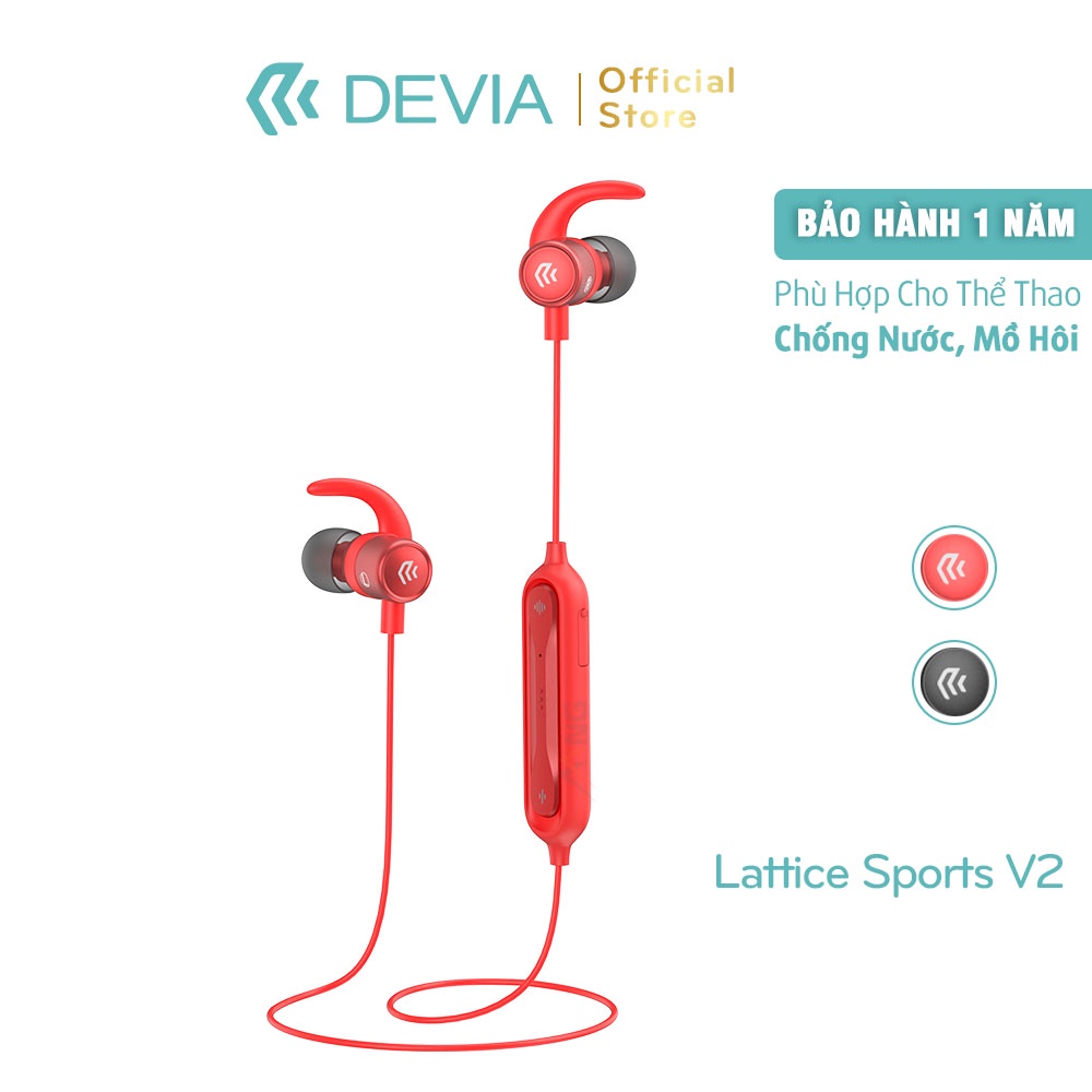 Tai nghe bluetooth không dây nhét tai thể thao DEVIA Lattice sport  hàng chính hãng bảo hành 12 tháng lỗi 1 đổi 1