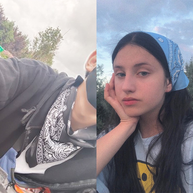 Khăn choàng cổ thể thao in họa tiết hoa hai mặt phong cách hip hop thời trang cho nam và nữ