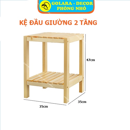 Kệ Đầu Giường - Tab Gỗ Đa Năng Gỗ Thông Nhập Khẩu