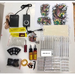 Combo bộ kít 1 máy xăm WORM HOLE + full phụ kiện