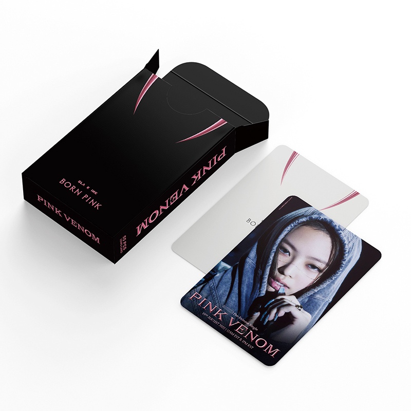 (55pcs/box)&lt;Black pink&gt;Thẻ ảnh kỷ niệm ngày buổi hòa nhạc Born Pink/ Pink Venom cùng phong cách