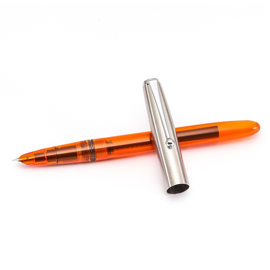 Bút máy bơm mực Jinhao thân trong suốt nắp kim loại ngòi mảnh 51a a6994