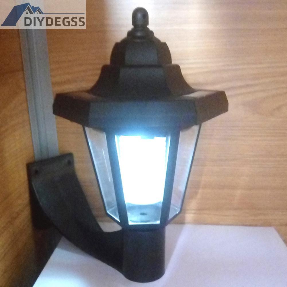 Đèn Led 2 Bóng Sử Dụng Năng Lượng Mặt Trời Hình Lục Giác Gắn Tường Chống Thấm Nước