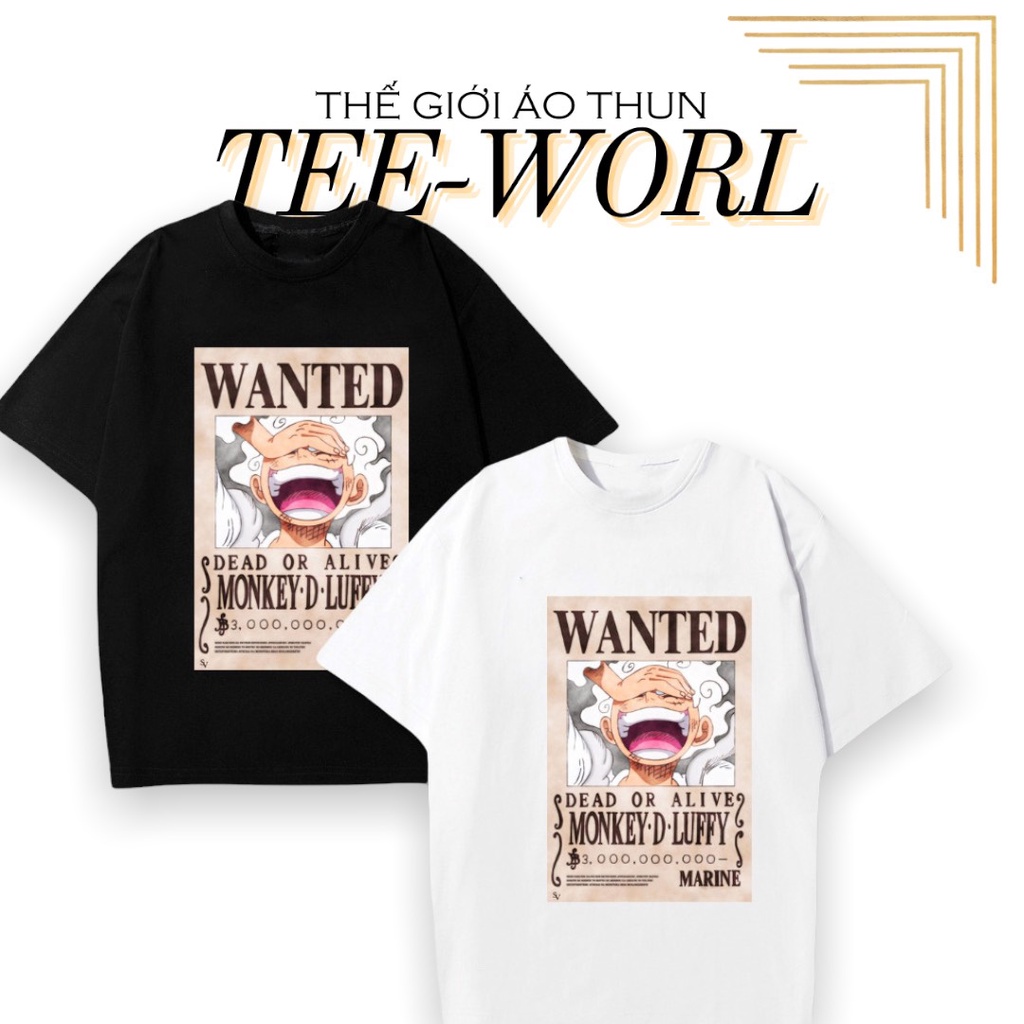 Áo thun in hình Luffy One piece Truy nã mới nhất 2022