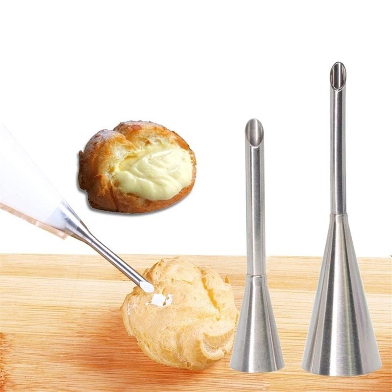 Bộ 2 đầu bắt kem cho bánh kẹo phồng bằng thép không gỉ