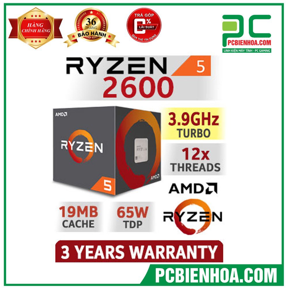 CPU AMD Ryzen 5 2600 New Box Công Ty | WebRaoVat - webraovat.net.vn