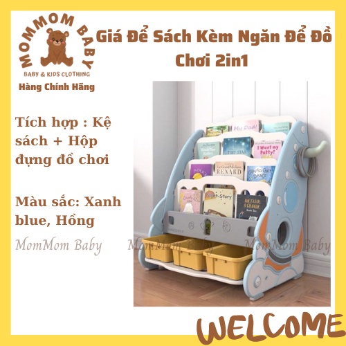 Giá đựng sách, đồ dùng Holla cho bé Kệ đựng sách, vở có ngăn chính hãng Holla