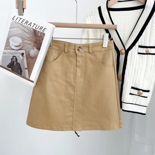 Chân váy ngắn kaki túi đứng - chân váy a ngắn Cherlilon  basic hàng mới HOT_CV100