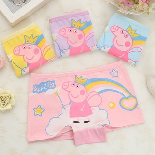 4 Quần Lót Boxer In Hình Heo Peppa Đáng Yêu Cho Bé Gái